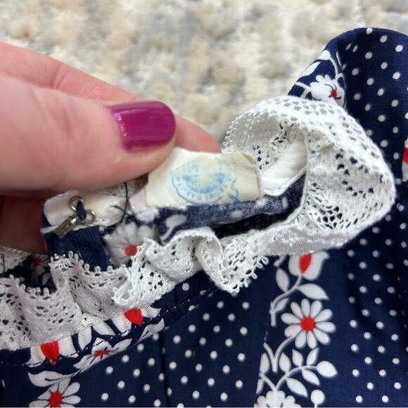 Vintage 60’s Youngland Navy Floral Dress size 6 - Picture 5 of 7